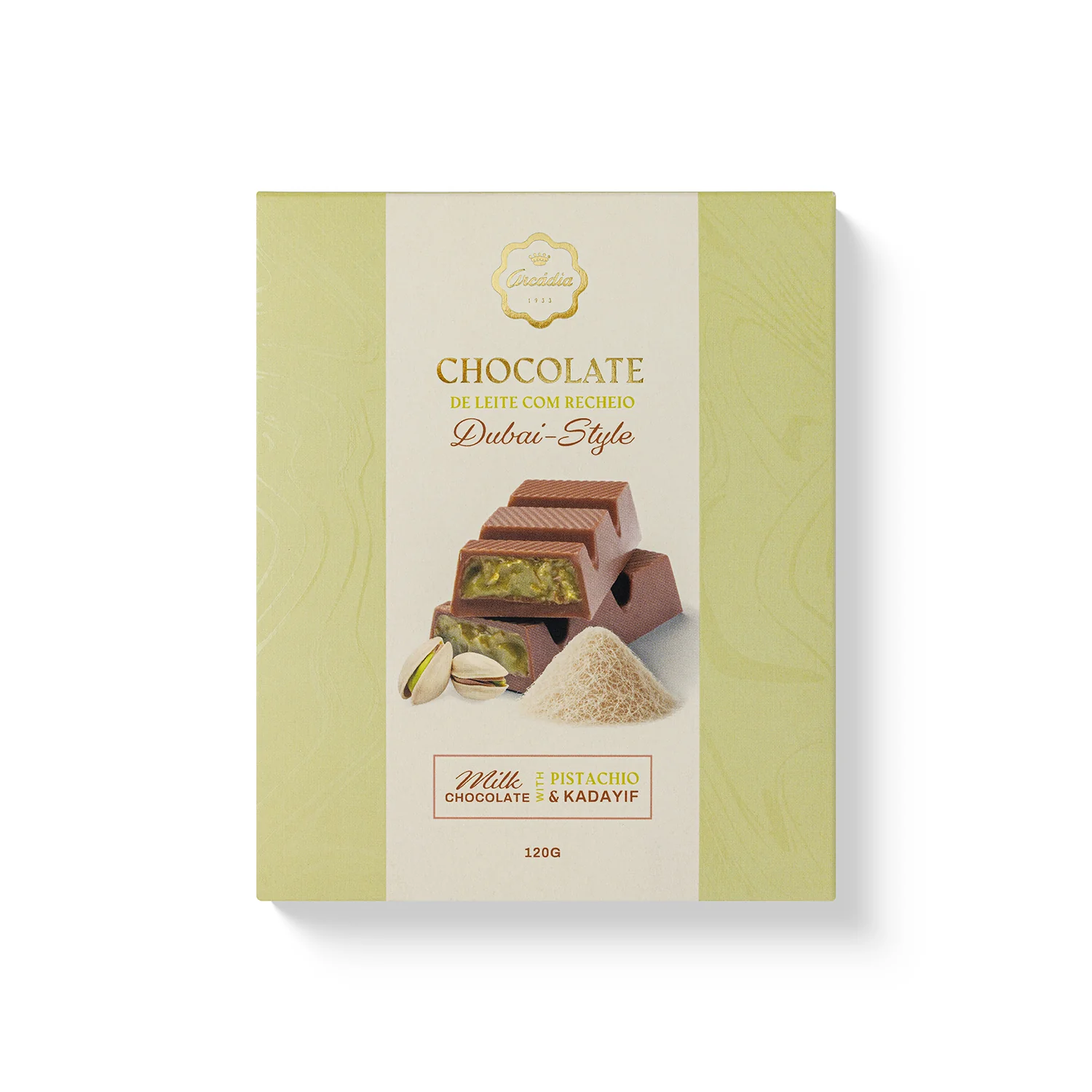 Chocolate de Leite com recheio Dubai Style